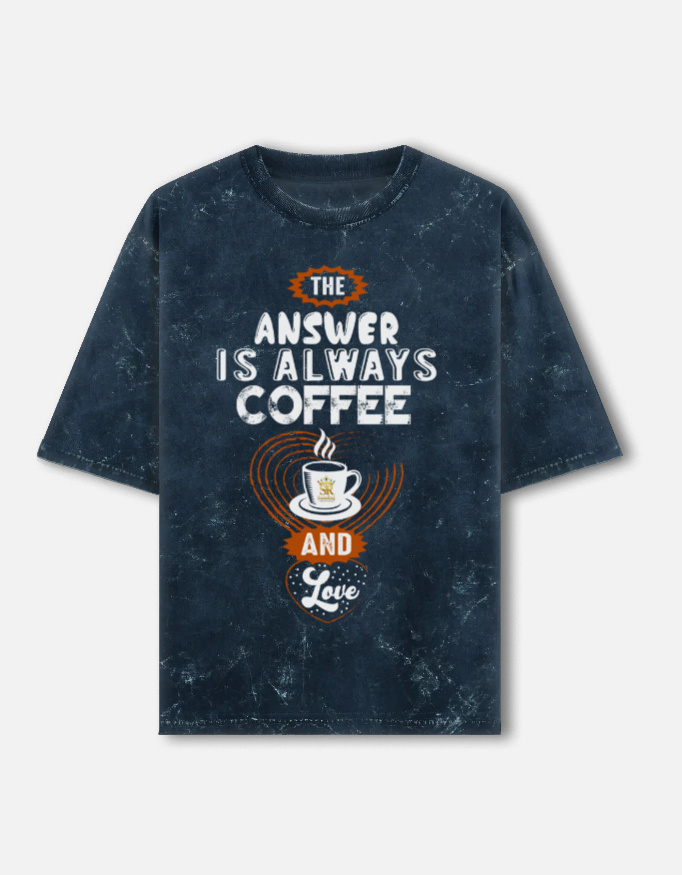 Unisex Acid Washed Oversized Tee